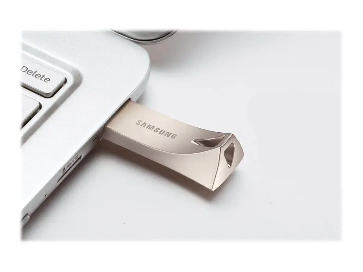 "Samsung" MUF-128BE, 128 GB, A tipo USB, 3.2 Gen 1 (3.1 Gen 1), 300 MB/s, be dangtelio, sidabrinės spalvos