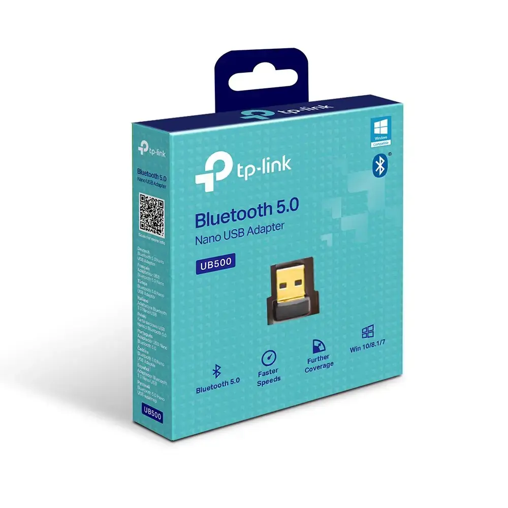 "TP-Link Bluetooth 5.0 Nano USB adapteris, A tipo USB, "Bluetooth", juodas, kompiuteris, 0-40 °C, 10-90 %