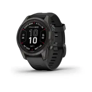 Garmin Fenix 7S Pro Sapphire Solar Edition Išmanusis laikrodis, Carbon Grey DLC Titanium/Black Band,