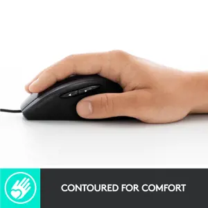 "Logitech Advanced Corded Mouse M500s", dešinioji, optinė, A tipo USB, 4000 DPI, juoda