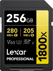 "Lexar" atminties kortelė SDXC 256GB Professional 1800x UHS-II U3 V60