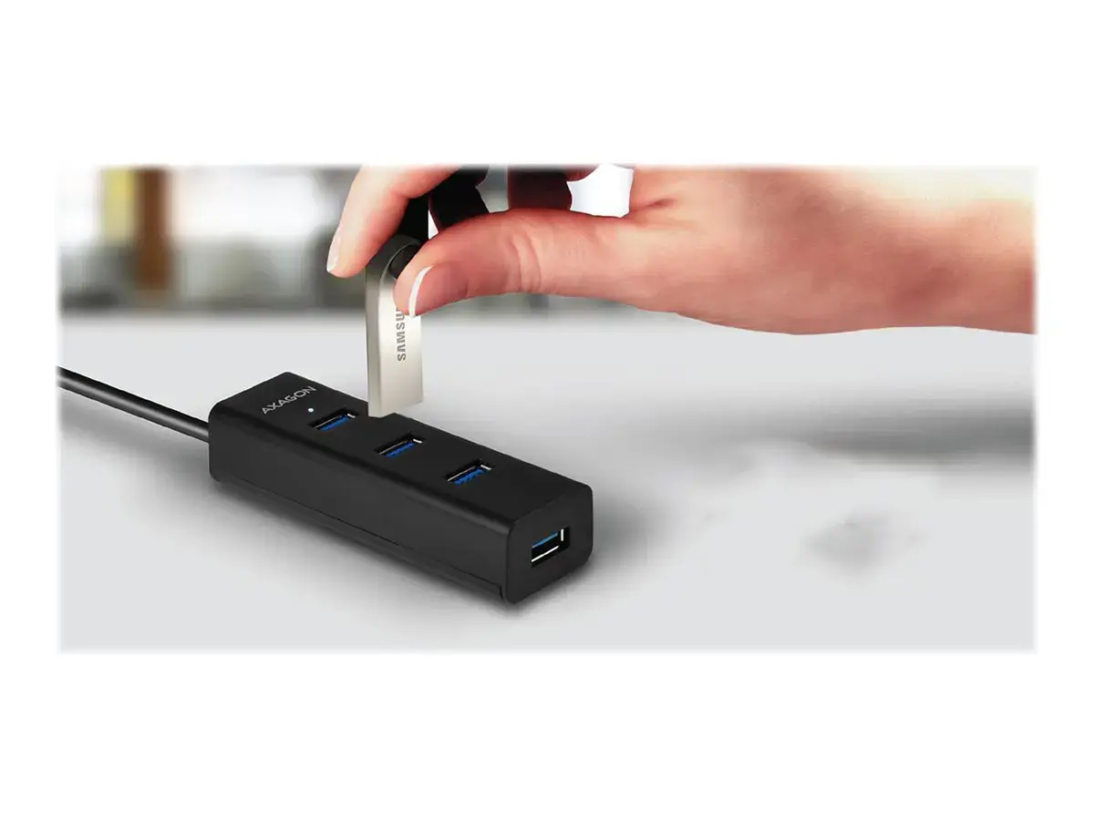 AXAGON HUE-S2B 4x USB3.0 įkrovimo koncentratorius, MicroUSB įkrovimo jungtis