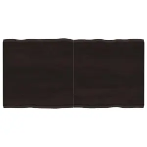 Stalviršis, tamsiai ruda, 120x60x(2-4) cm, medienos masyvas