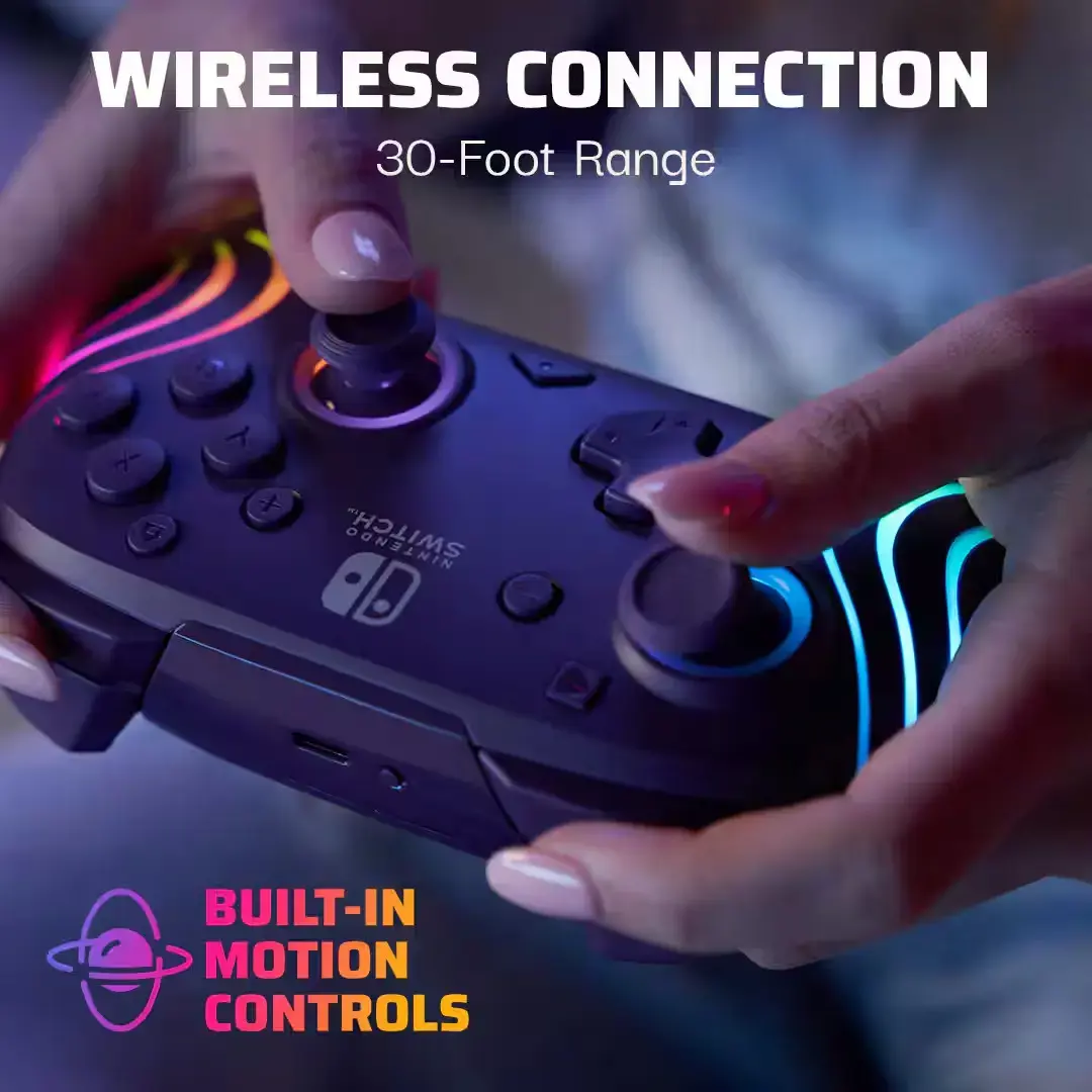 PDP wireless controller Afterglow Wave Nintendo Switch, purple
