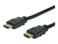 ASSMANN HDMI standartinis A tipo M/M 3,0 m ilgio jungiamasis kabelis su Ethernet Full HD aukso spalvos bl