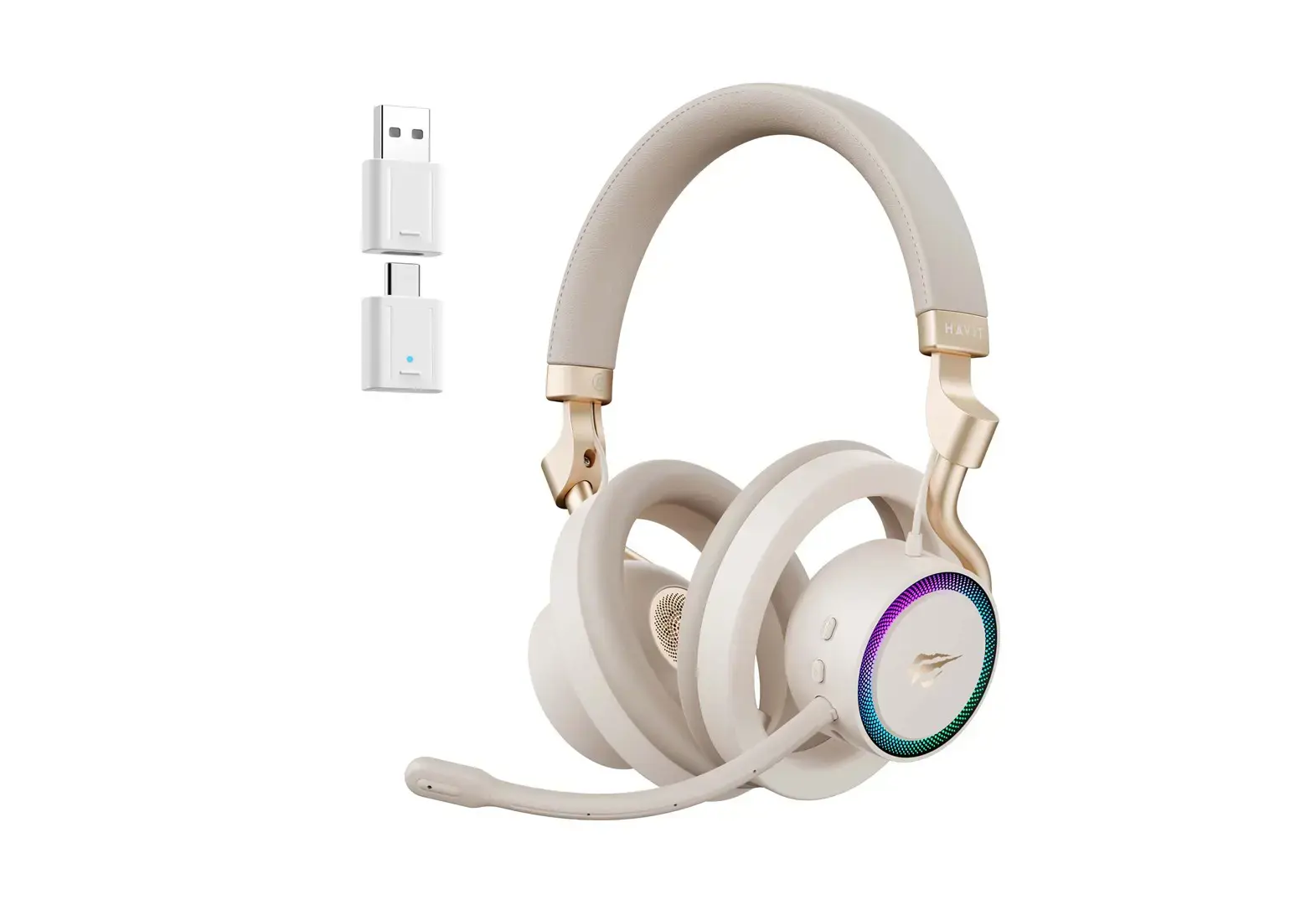 Havit Fuxi-H8 - wireless gaming headphones (gold)