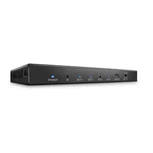 "Lindy" 4 prievadų HDMI 2.0 18G daliklis, HDMI, 4x HDMI, 3840 x 2160 taškų, juodas, metalinis, 4K U…