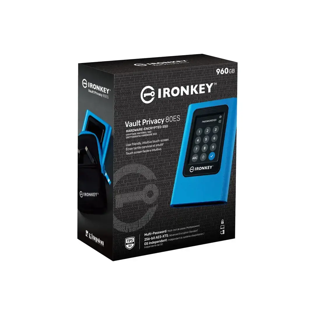 KINGSTON 960GB IronKey Vault Privacy 80 XTS-AES 256-bit Encrypted External SSD
