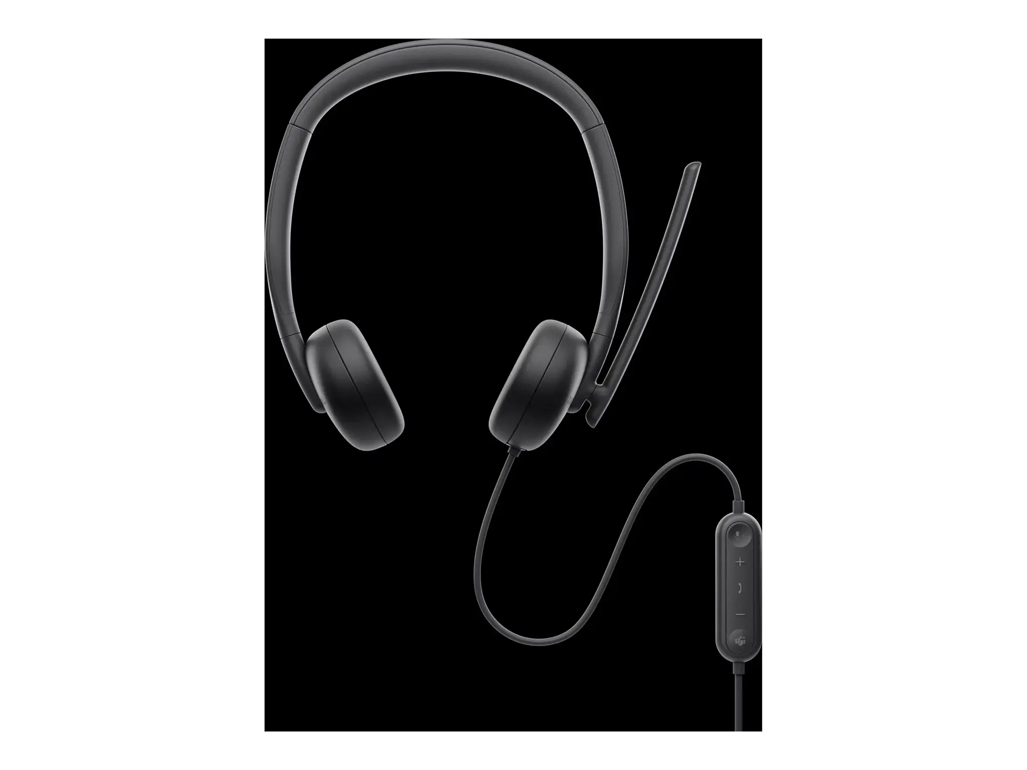 DELL WH3024, Wired, Calls/Music, 20 - 20000 Hz, 110 g, Headset, Black