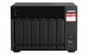 QNAP TS-673A, NAS, bokštinis, "AMD Ryzen", V1500B, juodas