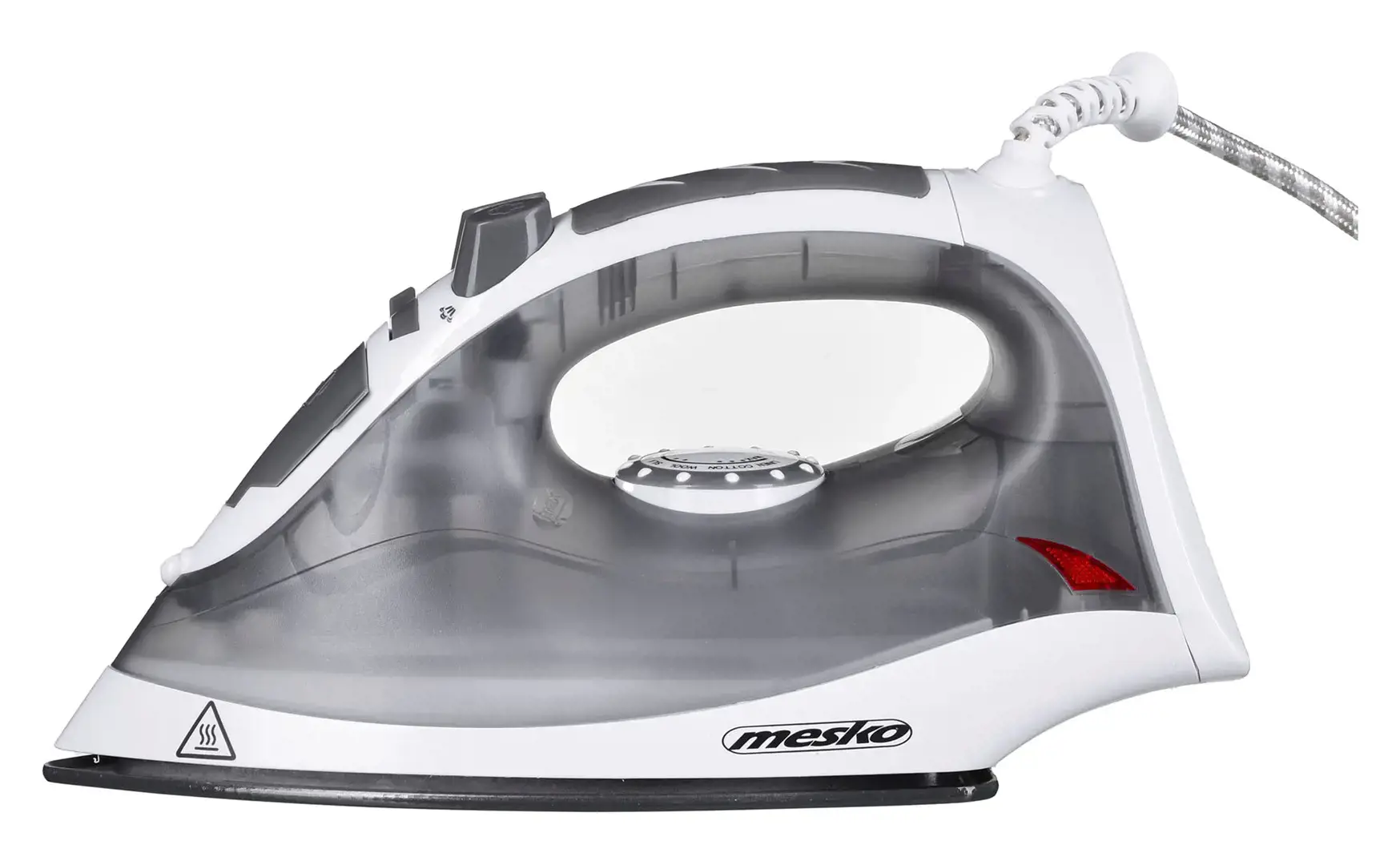 Mesko MS 5037. Garinis lygintuvas, 2800 W, vandens bakelio talpa 170 ml, nepertraukiamas garų srautas 35 g/min, pilkos spalvos