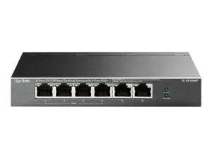 TP-Link TL-SF1006P, nevaldomas, Fast Ethernet (10/100), maitinimas per Ethernet (PoE)