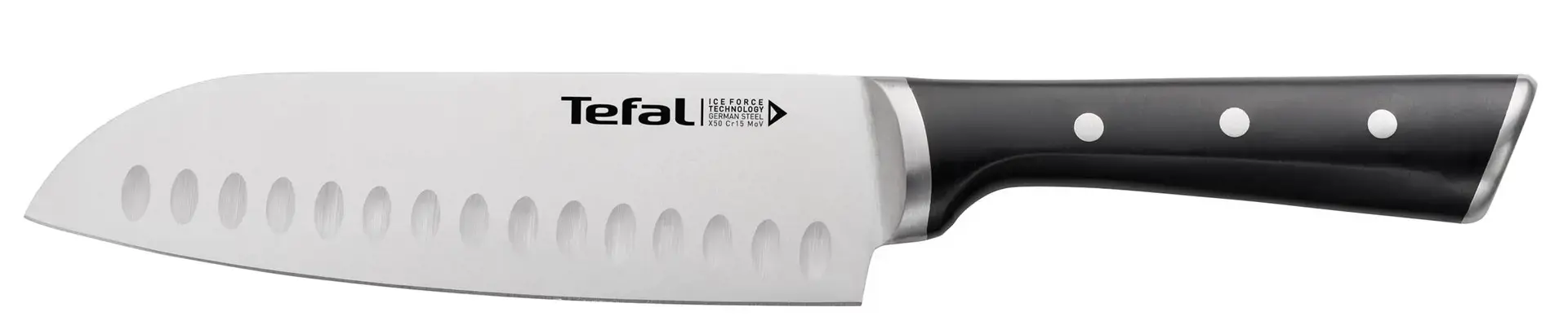 Tefal Ice Force K232S5, Knife/cutlery block set, Stainless steel, ABS, Stainless steel, Wood, Black