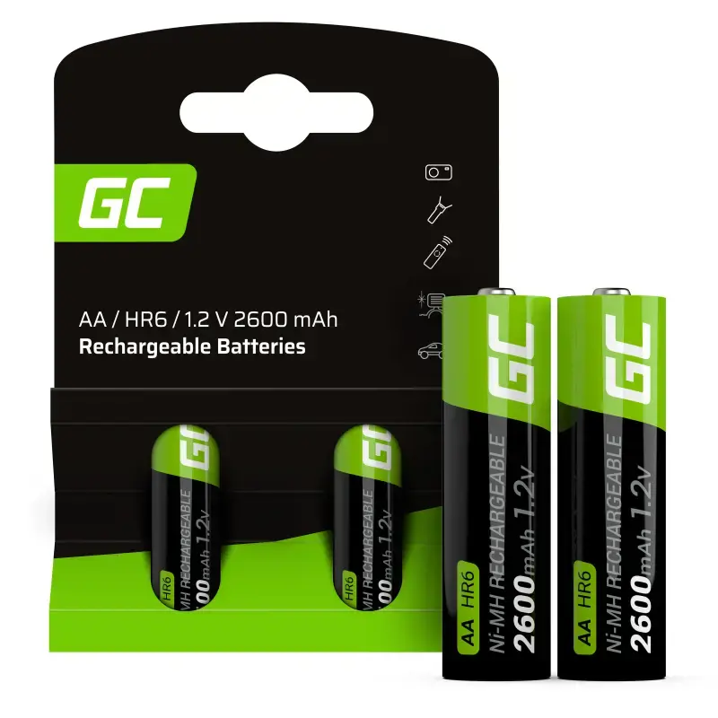 GREENCELL GR05 žaliasis elementas 2x akumuliatorius AA HR6 2600mAh