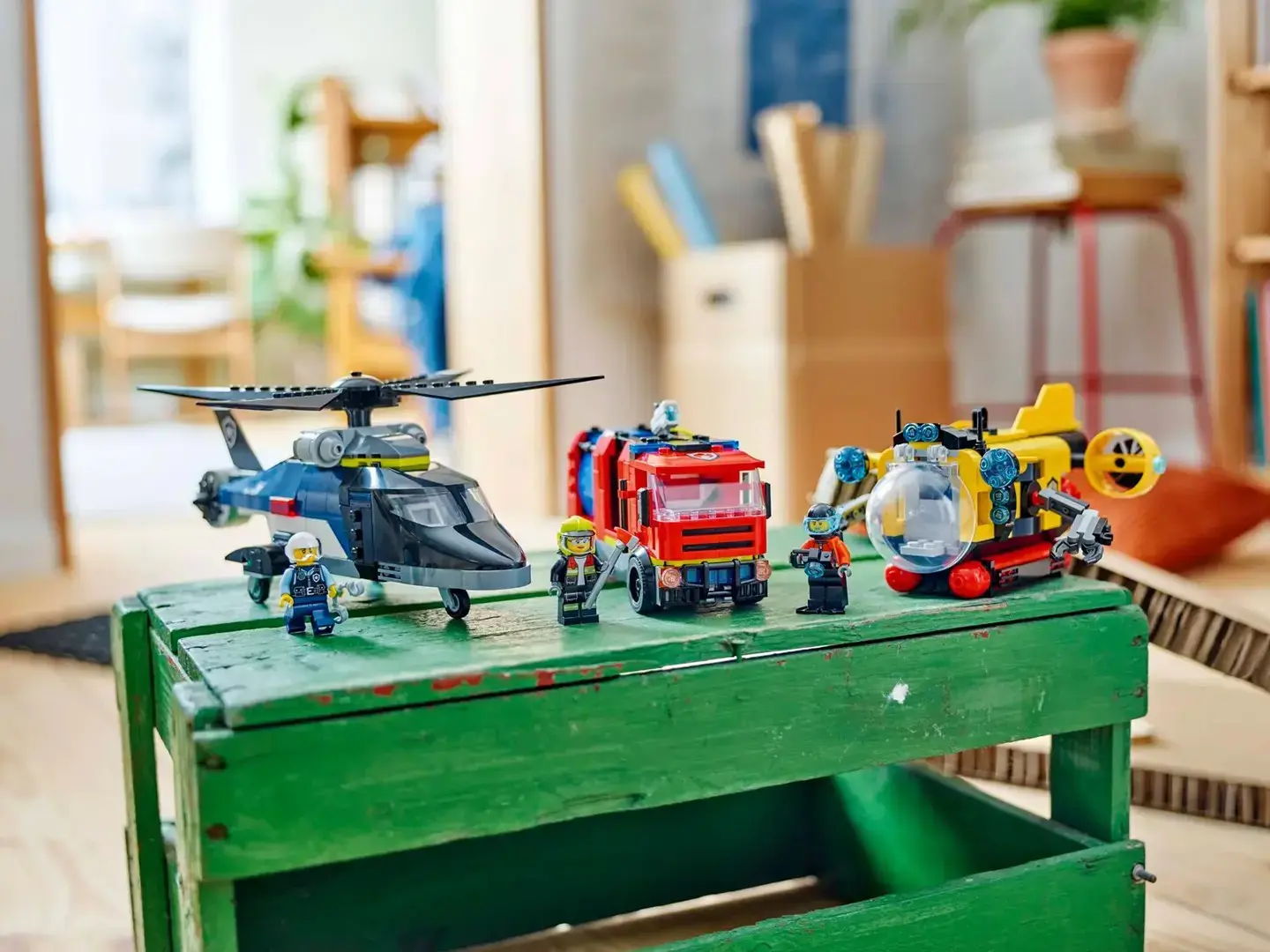 LEGO CITY 60462 Helicopter, Fire Truck and Submarine Remix