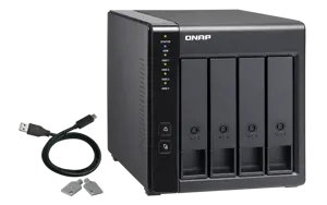 QNAP TR-004, HDD/SSD korpusas, 2,5/3,5", "Serial ATA II", 3 Gb/s, karšto keitimo, juodas