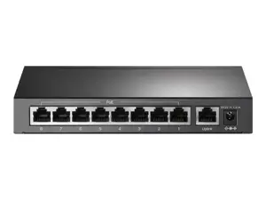 "TP-Link" 9 prievadų 10/100 Mbps stalinis komutatorius su 8 prievadais PoE+, nevaldomas, Fast Ethernet (10/100), maitinimas per Ethernet (PoE)
