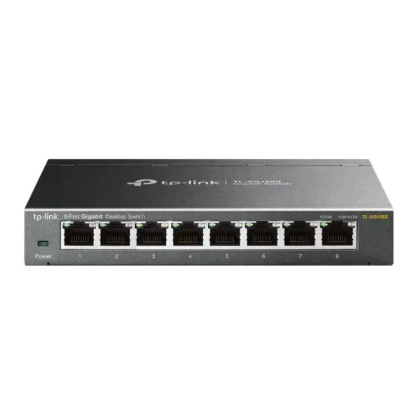 TP-Link 8-Port 10/100/1000Mbps Desktop Network Switch, Unmanaged, Gigabit Ethernet (10/100/1000), Full duplex, Wall mountable