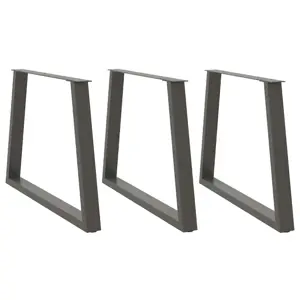 Valgomojo stalo kojos, 3 vnt., antracito spalvos, 90x(72-73,3) cm, plienas