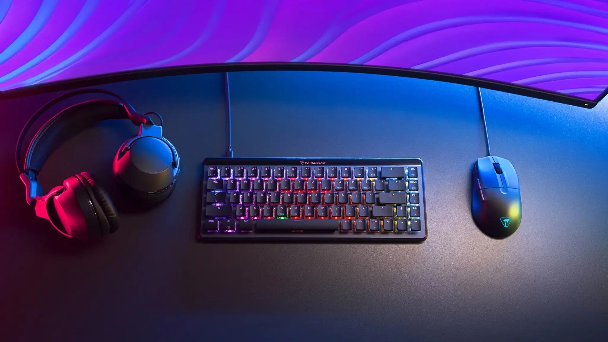 Turtle Beach Pure SEL - Ultra-Light Ergonomic RGB Gaming Mouse, 8K DPI Optical Sensor, Mechanical Switches, Pretension System, Pure PTFE glides, RGB Illumination Black, Right-hand, Optical, USB Type-A, 8000 DPI, Black