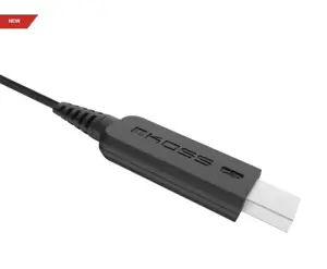 "Koss" ausinės SB42 USB laidinės, ant ausų, su mikrofonu, A tipo USB, juodos/pilkos spalvos