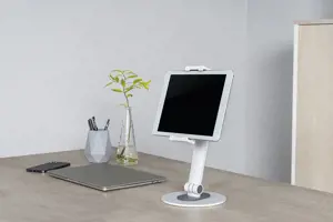 "Neomounts by Newstar" planšetinio kompiuterio stovas, Mobilusis telefonas/išmanusis telefonas, Planšetinis kompiuteris/UMPC, Pasyvus laikiklis, Stalas, Baltas