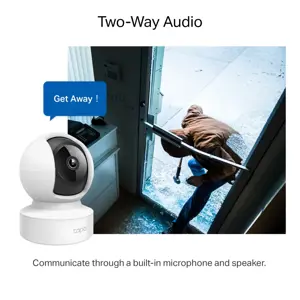 TP-Link Pan/Tilt Home Security Wi-Fi Camera, IP security camera, Indoor, Wired & Wireless, Amazon Alexa & Google Assistant, Ceiling/Wall/Desk, White