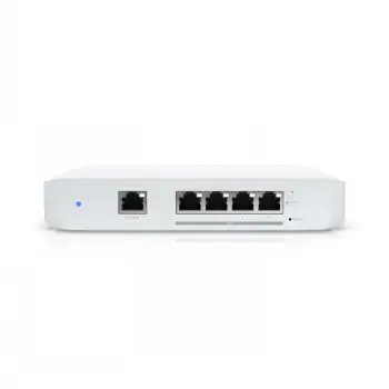 UBIQUITI USW-FLEX-XG UNIFI VISIŠKAI VALDOMAS STALO KOMUTERINIS KOMUTERIS 4x 10GBE RJ45 1x 1GBE 802.3AT POE ĮVESTIS