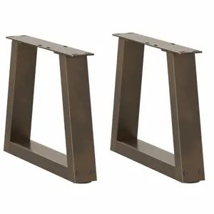 Kavos staliuko kojelės, V formos, 2 vnt., natūralus plienas, 30x(30-31,3) cm, plienas