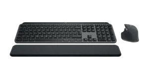 Logitech MX Keys S Combo, Wireless, RF Wireless + Bluetooth, Scissor key switch, QWERTY, LED, Graphite