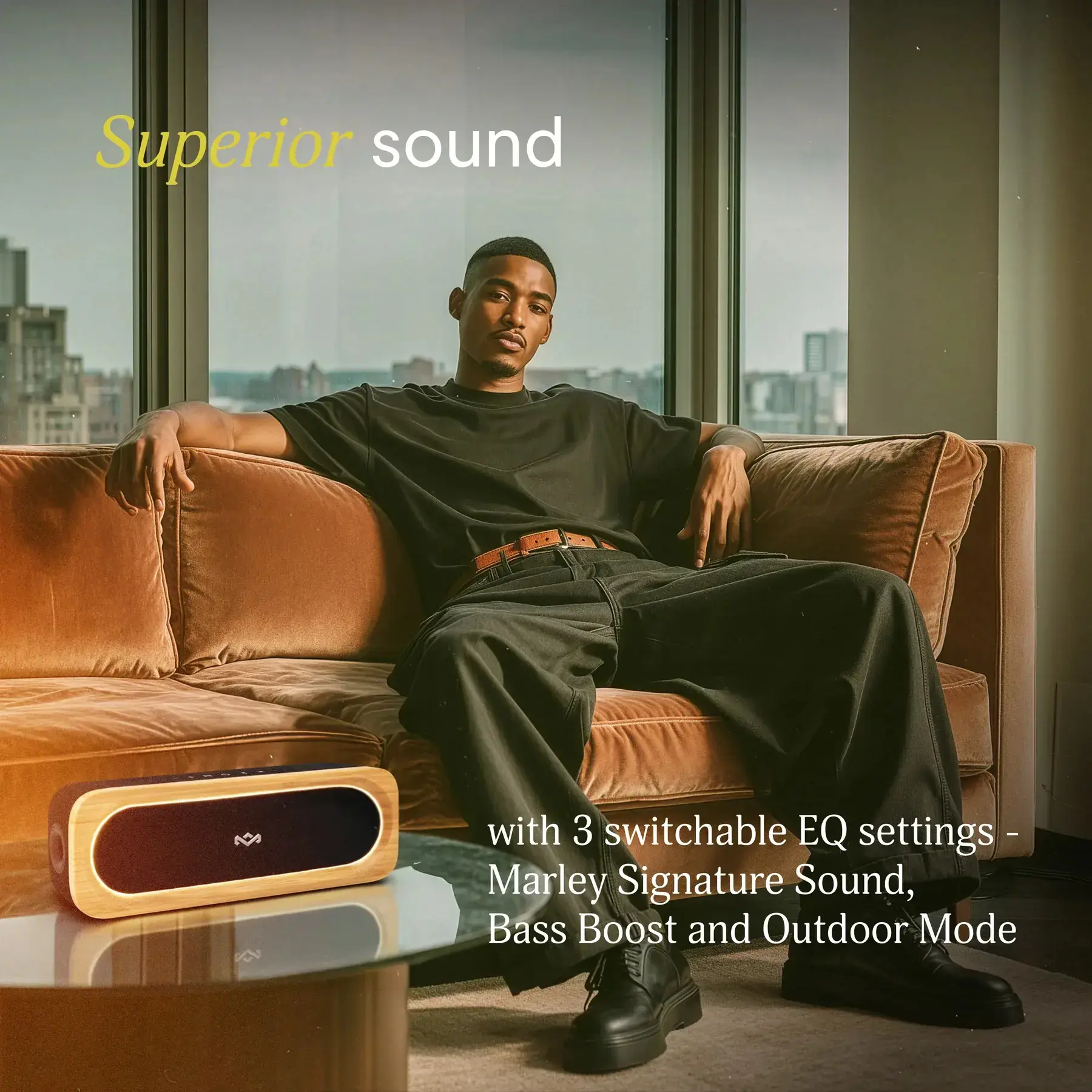 Marley Speaker | Get Together 3 | Bluetooth | Signature Black | Wireless connection