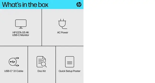 "HP E-Series E27k G5", 68,6 cm (27"), 3840 x 2160 taškų, "4K Ultra HD", 5 ms, juoda, sidabrinė