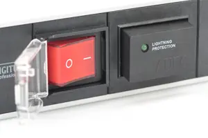 DIGITUS 19inch Outlet stripe 7x with on/off switch and surge protection black