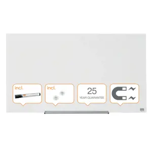 Stiklinė baltoji magnetinė lenta Nobo Impression Pro, plačiaekranė 45", 99x56 cm