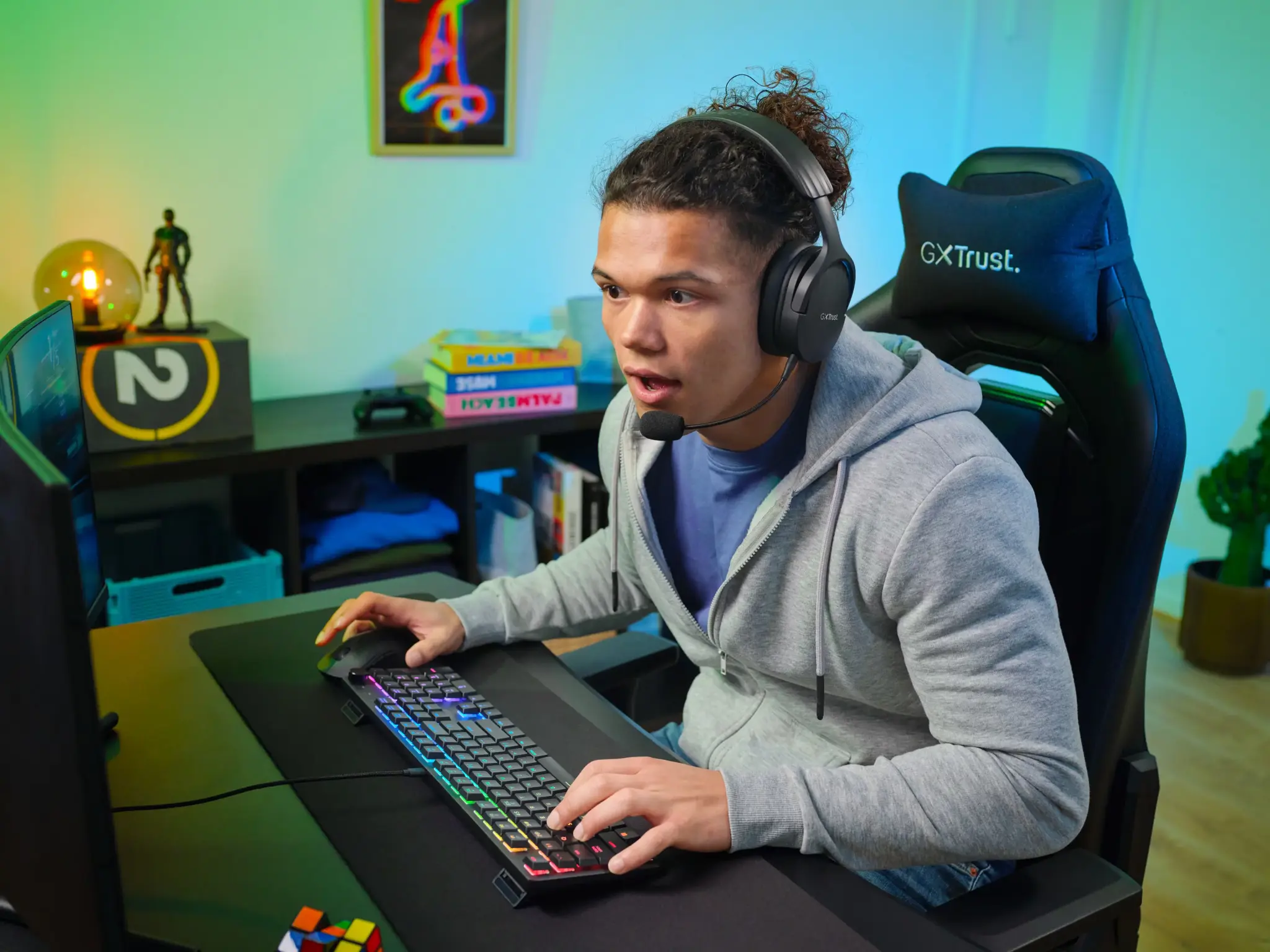 Trust GXT 866 TORIX, Wired, USB, Mechanical, QWERTY, RGB LED, Black