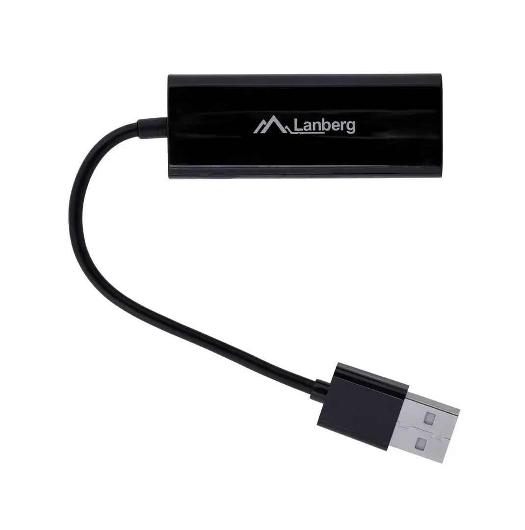 LANBERG NC-0100-01 Lanbergo adapteris Lan kortelė USB 2.0 - RJ45 100MB, su kabeliu