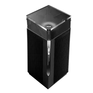 ASUS ZenWiFi Pro ET12, juodas, vidinis, maitinimo, būsenos, trijų dažnių (2,4 GHz / 5 GHz / 6 GHz), "Wi-Fi 6E" (802.11ax), 802.11a, 802.11b, 802.11g, "Wi-Fi 4" (802.11n), "Wi-Fi 5" (802.11ac), "Wi-Fi 6" (802.11ax), "Wi-Fi 6E...