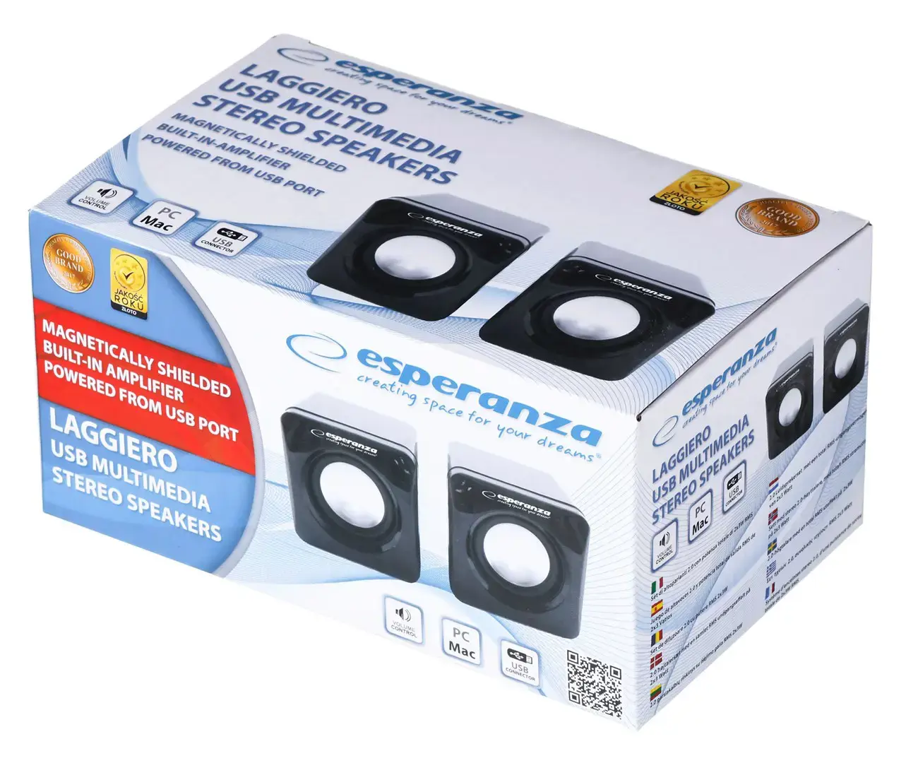 "Esperanza Leggiero EP111" garsiakalbių sistema (2.0; juodos spalvos)