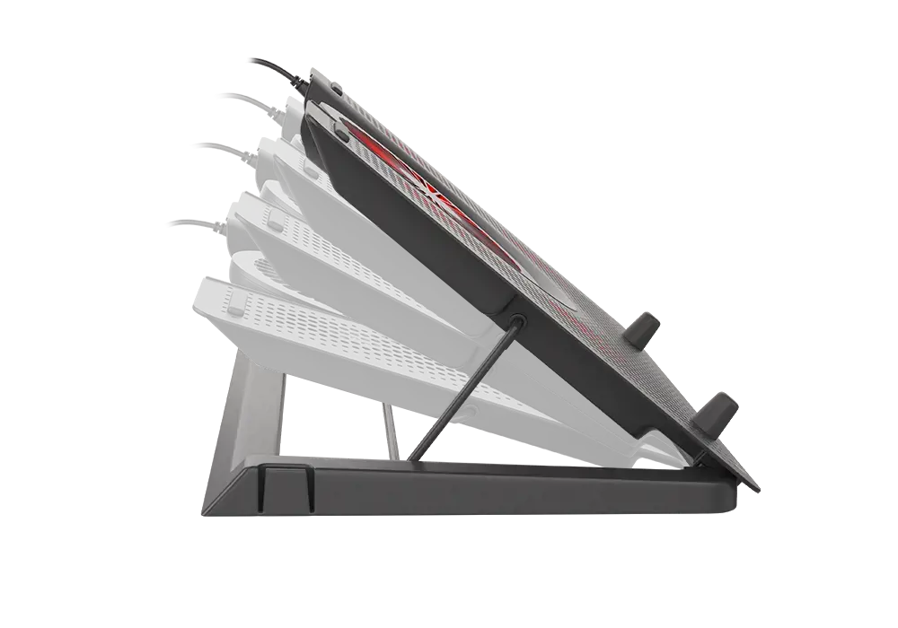 NATEC NHG-1411 "Genesis" nešiojamųjų kompiuterių aušinimo padas OXID 15,6-17,3, 5 ventiliatoriai, LED lemputė, USB