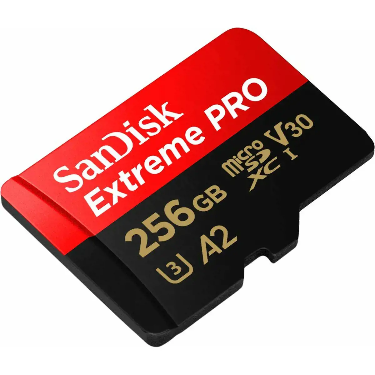 "SanDisk Extreme PRO microSDXC 256GB + SD adapteris + 2 metų "RescuePRO Deluxe" iki 200MB/s ir 140MB/s skaitymo/rašymo greitis A2 C10 V30 UHS-I U3; EAN:619659188542