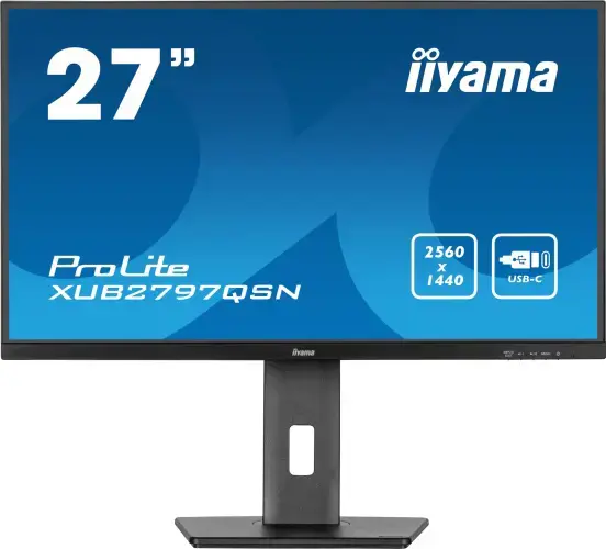 iiyama ProLite XUB2797QSN-B2 Monitorius 27'' IPS, UHD 2560x1440, 1 ms, 300 cd/m2, 100 Hz, Juoda