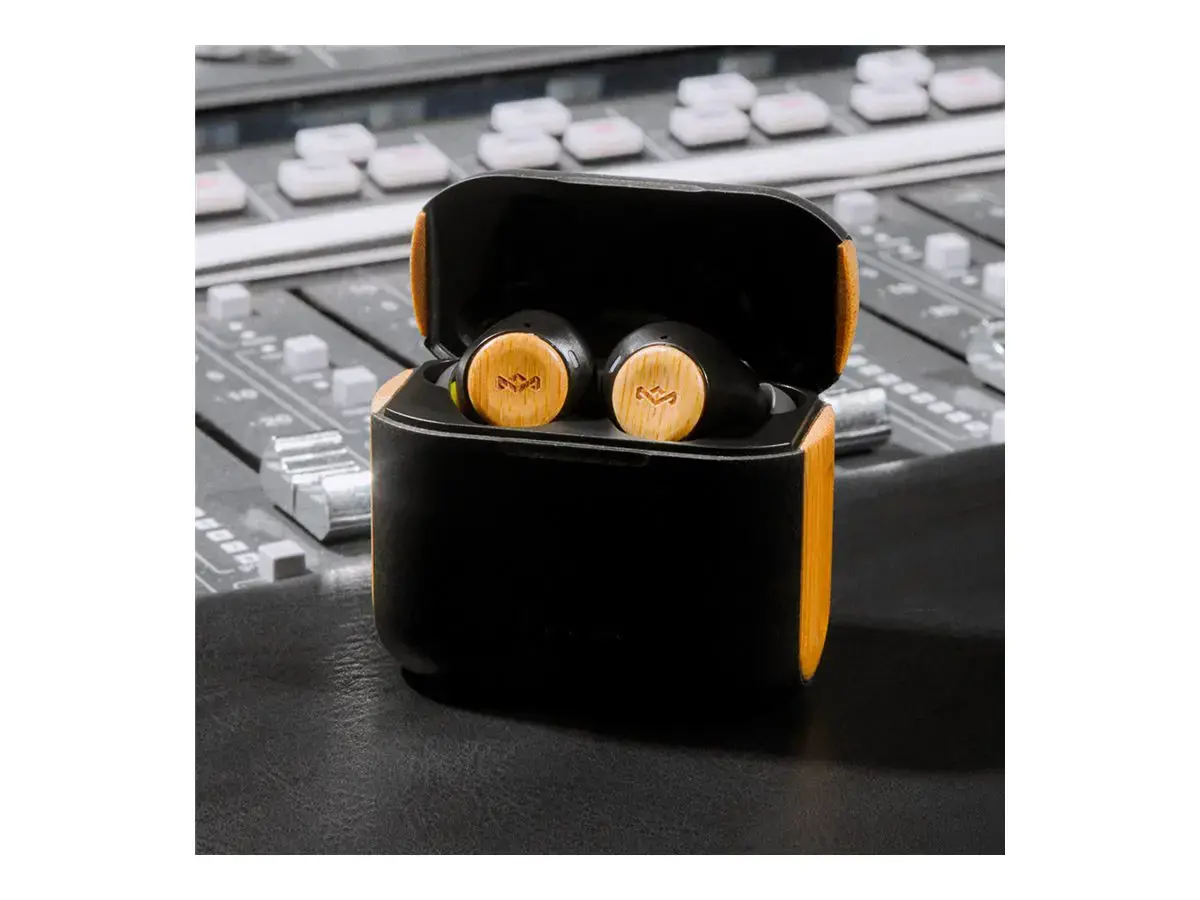 "Marley Rebel True Earbuds" Integruotas mikrofonas, į ausis, belaidės, signatūrinės juodos spalvos