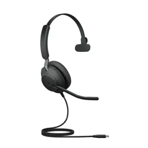 Jabra Evolve2 40 USB-C, MS Teams Mono, Wired, Office/Call center, 20 - 20000 Hz, 113 g, Headset, Black