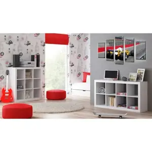 Topeshop KALAX 1X1 svetainės knygų spinta