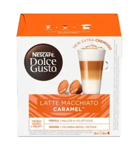 Kavos kapsulės NESCAFE Dolce GustoCaramel Latte Machiatto, 8 vnt./pak. x 10.55 g