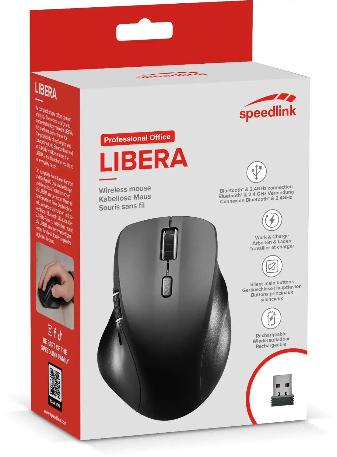 "Speedlink" belaidė pelė "Libera" (SL-630021-RRBK)