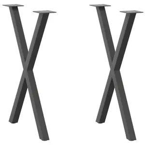 Valgomojo stalo kojelės, X formos, 2 vnt., 57x(72-73) cm