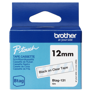 Brother BTAG-131, Black on transparent, Philippines, 5 year(s), Brother, P-touch PT-N10, PT-N20, PT…