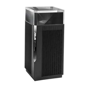 ASUS ZenWiFi Pro ET12, juodas, vidinis, maitinimo, būsenos, trijų dažnių (2,4 GHz / 5 GHz / 6 GHz), "Wi-Fi 6E" (802.11ax), 802.11a, 802.11b, 802.11g, "Wi-Fi 4" (802.11n), "Wi-Fi 5" (802.11ac), "Wi-Fi 6" (802.11ax), "Wi-Fi 6E...