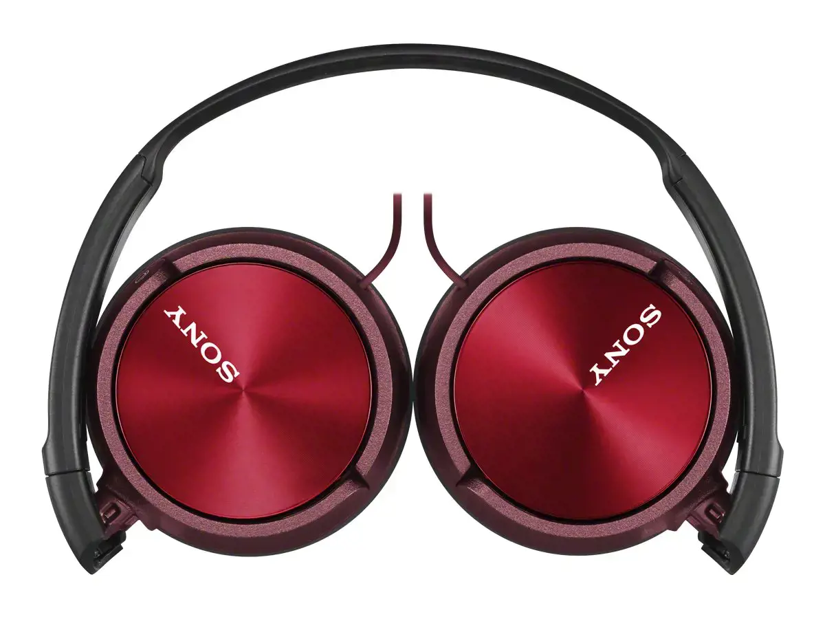 "Sony MDR-ZX310", laidinės, 10 - 24000 Hz, muzikinės, 125 g, ausinės, raudonos spalvos